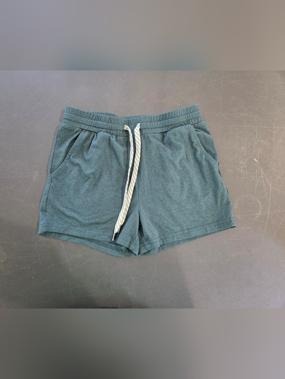 Cozy Drawstring Lounge Shorts in Teal Green